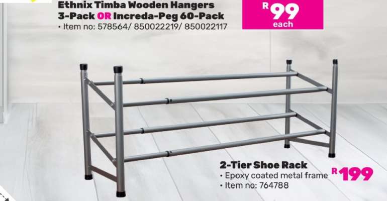 Ethnix Timba Wooden Hangers 3-Pack OR Increda-Peg 60-Pack