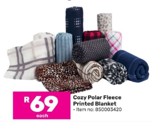 Cozy Polar Fleece Printed Blanket