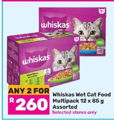 Whiskas Wet Cat Food Multipack 12 x 85 g Assorted