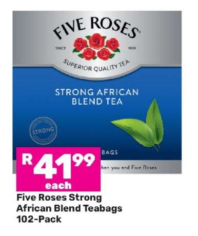 Five Roses Strong African Blend Teabags 102-Pack