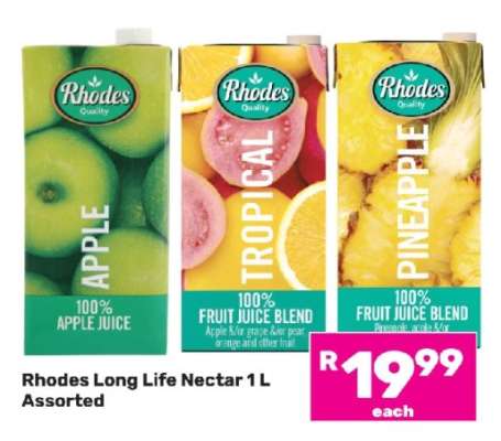 Rhodes Long Life Nectar 1 L Assorted