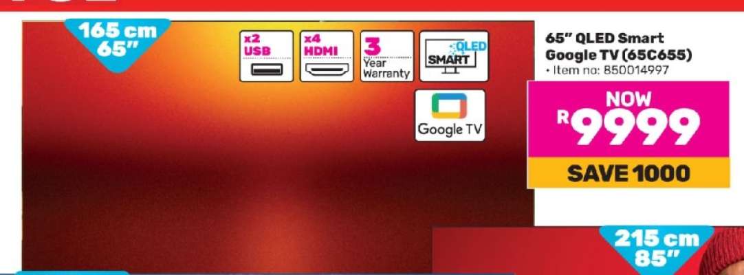 65" QLED Smart Google TV (65C655)
