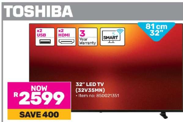 TOSHIBA 32" LED TV (32V35MN)