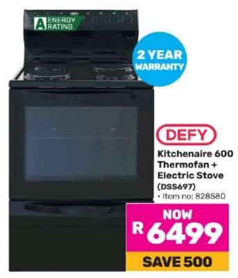 Defy Kitchenaire 600 Thermofan + Electric Stove DSS697