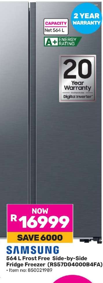 SAMSUNG 564 L Frost Free Side-by-Side Fridge Freezer