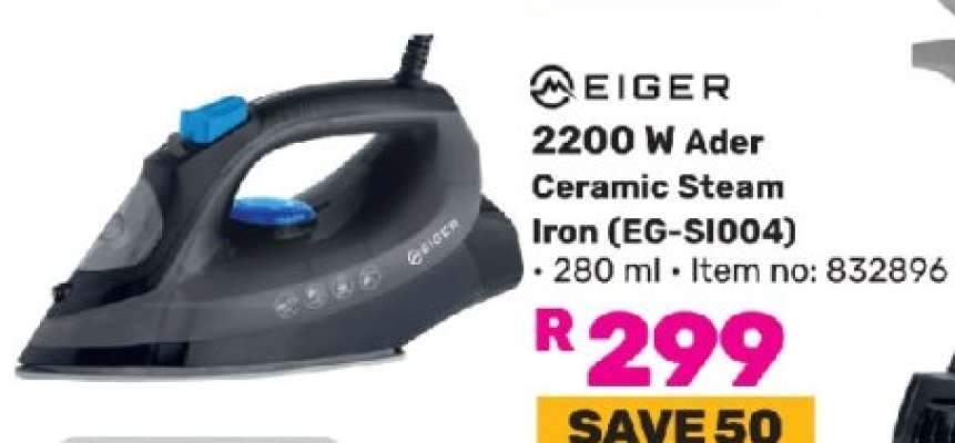 Eiger 2200 W Ader Ceramic Steam Iron (EG-SI004)