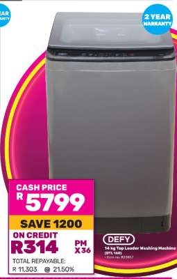 Defy 14 kg Top Loader Washing Machine