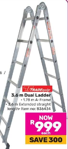 TRADEquip 3.6 m Dual Ladder