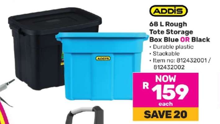 ADDIS 68 L Rough Tote Storage Box