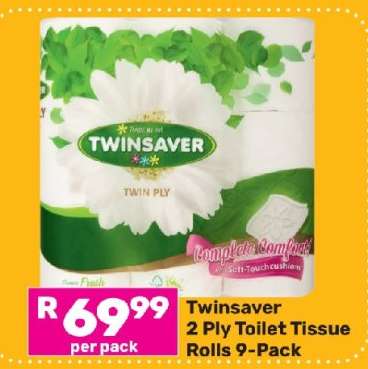 Twinsaver 2 Ply Toilet Tissue Rolls 9-Pack