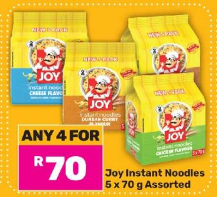 Joy Instant Noodles 5 x 70 g Assorted