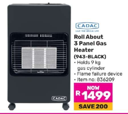 Roll About 3 Panel Gas Heater