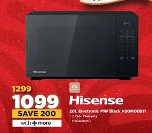 Hisense 20L Electronic MW Black H20MOBS11
