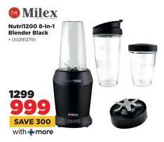 Milex Nutri1200 8-In-1 Blender Black
