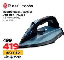 Russell Hobbs 2200W Crease Control And Iron Rhi226B