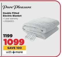 Pure Pleasure Double Fitted Electric Blanket