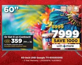 60-inch UHD Google TV-60G6500G