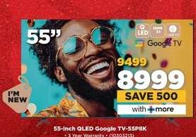 55-Inch QLED Google TV-55P8K