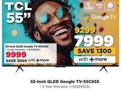 55-Inch QLED Google TV-55C655