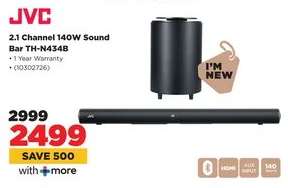 JVC 2.1 Channel 140W Sound Bar TH-N434B