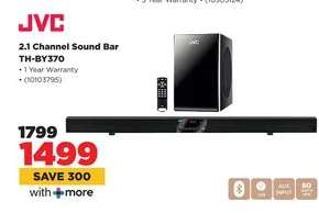 JVC 2.1 Channel Sound Bar TH-BY370