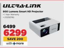 Ultra-Link 800 Lumens Smart HD Projector