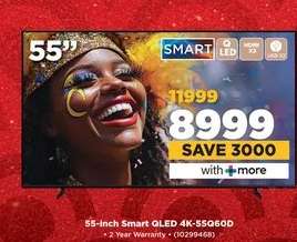 55-Inch Smart QLED 4K-55Q60D