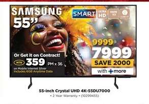 Samsung 55-inch Crystal UHD 4K-55DU7000