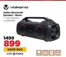 Volkano Adder Bluetooth Speaker - Black