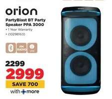 orion PartyBlast BT Party Speaker PPA 3000