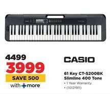 CASIO 61 Key CT-S200BK