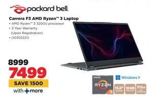 Packard Bell Carrera F3 AMD Ryzen 3 Laptop