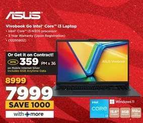 ASUS Vivobook Go Intel Core i3 Laptop