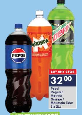 Pepsi Regular / Mirinda Orange / Mountain Dew
