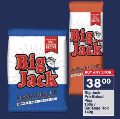 Big Jack Pre-Baked Pies / Sausage Roll