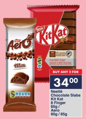Nestlé Chocolate Slabs Kit Kat 8 Finger / Aero