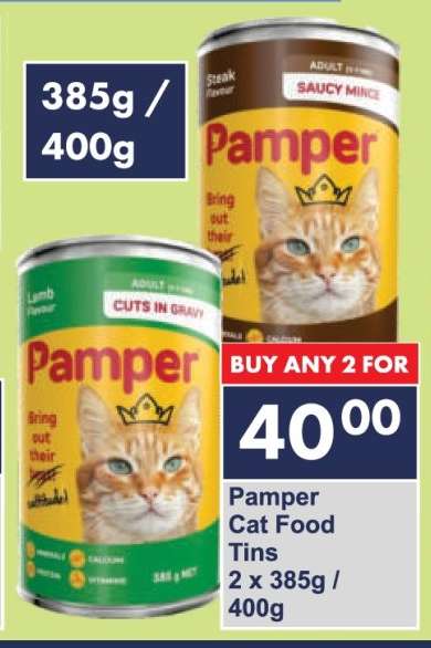 Pamper Cat Food Tins