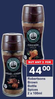 Robertsons Brown Bottle Spices