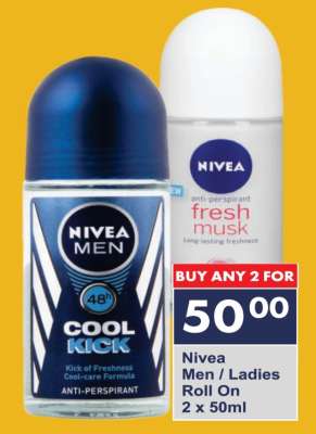 Nivea Men / Ladies Roll On
