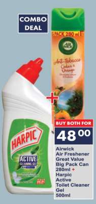 Airwick Air Freshener + Harpic Active Toilet Cleaner Gel