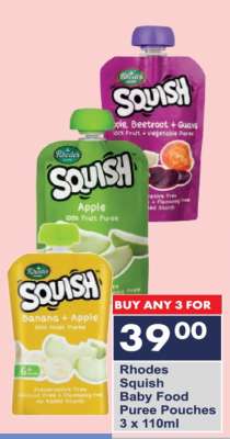 Rhodes Squish Baby Food Puree Pouches