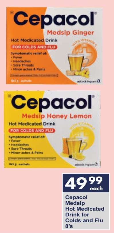 Cepacol Medsip Hot Medicated Drink for Colds and Flu 8's