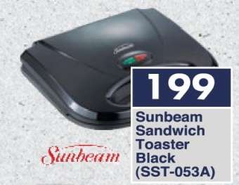 Sunbeam Sandwich Toaster Black (SST-053A)