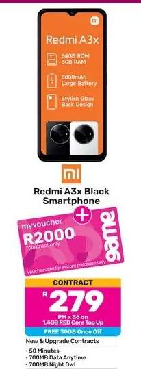 Redmi A3x Black Smartphone