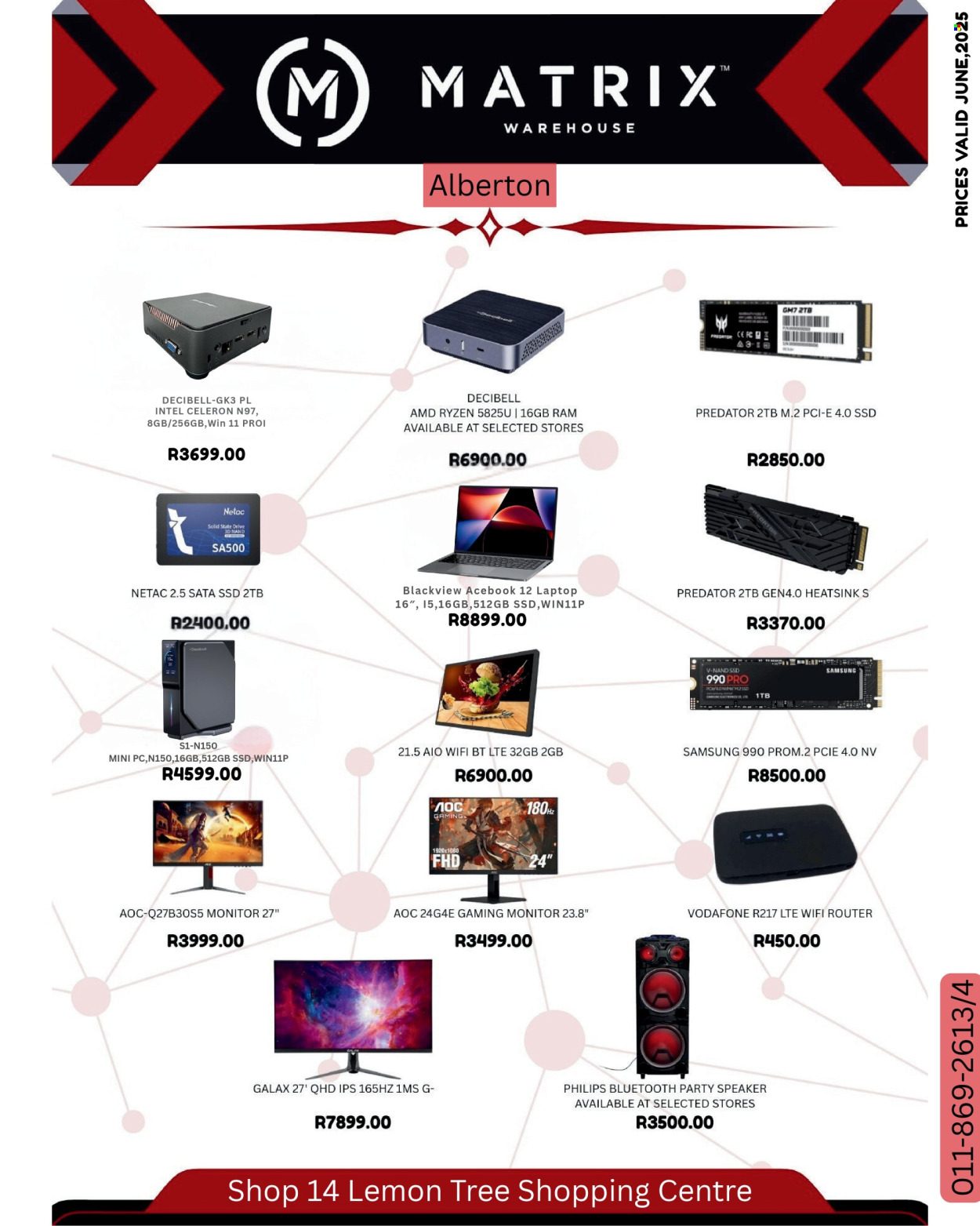 Matrix Warehouse specials - 08/06/2025 - 30/06/2025. Page 1