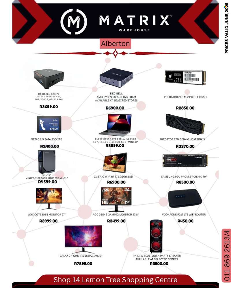 Matrix Warehouse catalogue  - 08/06/2025 - 30/06/2025.