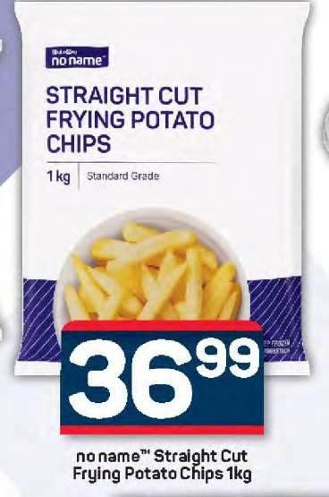 no name™ Straight Cut Frying Potato Chips 1kg