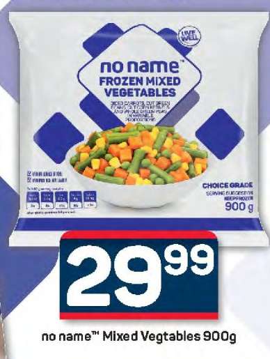 no name™ Mixed Vegetables 900g