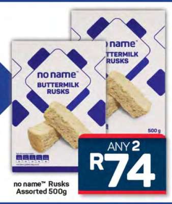 no name™ Rusks Assorted 500g