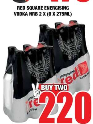 RED SQUARE ENERGISING VODKA NRB 2 X (6 X 275ML)